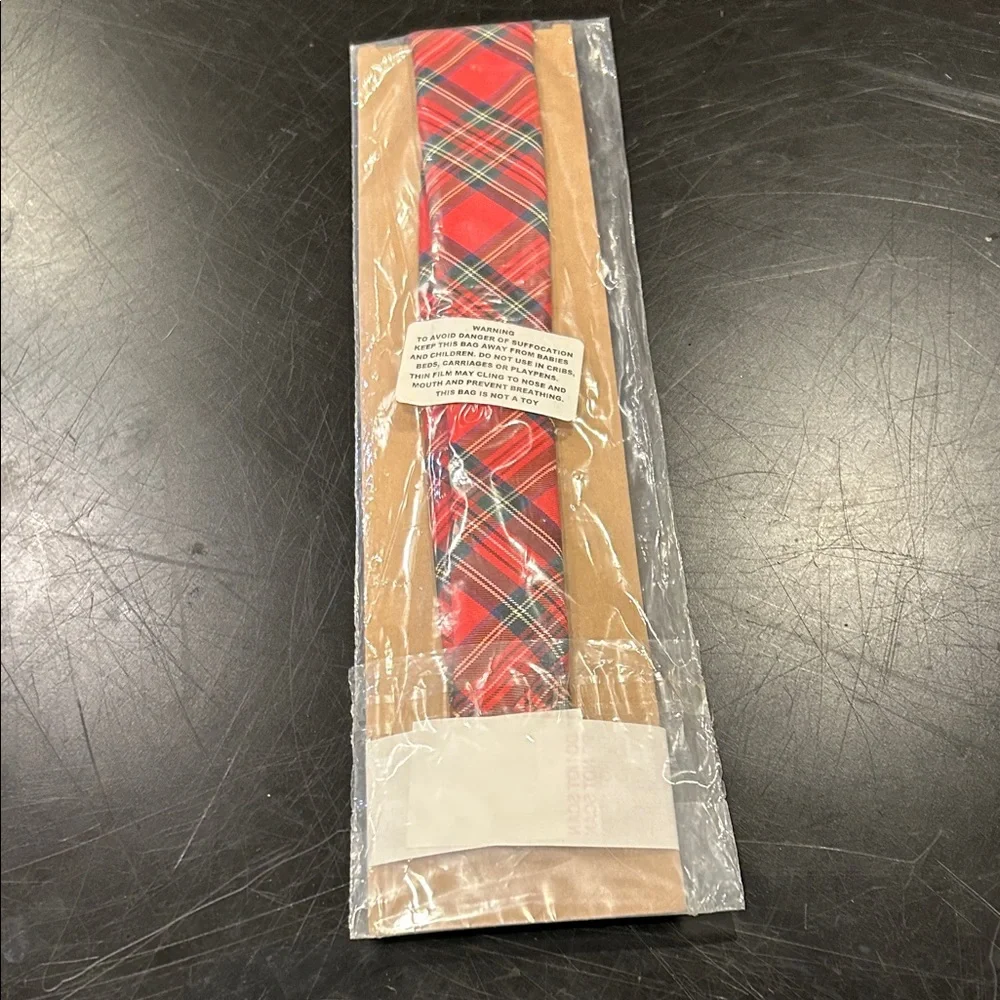 Kohl's Classic Red and Black Plaid Kids Tie